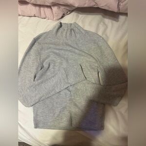American Eagle Outfitters Light Gray Turtleneck Sweater